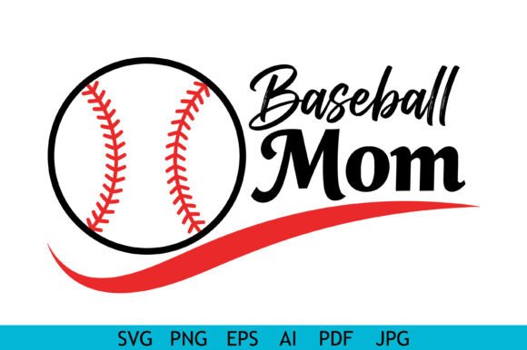 Baseball Mom Typography with Ball Review