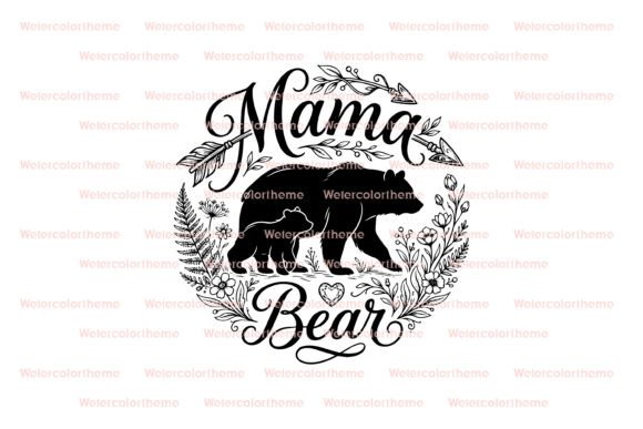 Charming Mama Bear SVG for Embroidery Projects
