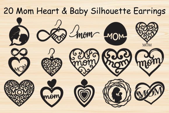 Exploring the Mom Heart Baby Silhouette Earring