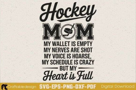 Hockey Mom My Wallet is Empty SVG: A Closer Look