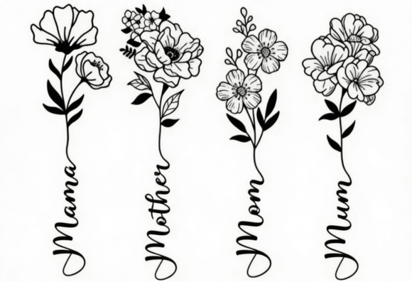Mama Mom Mother Mum Floral Script Review