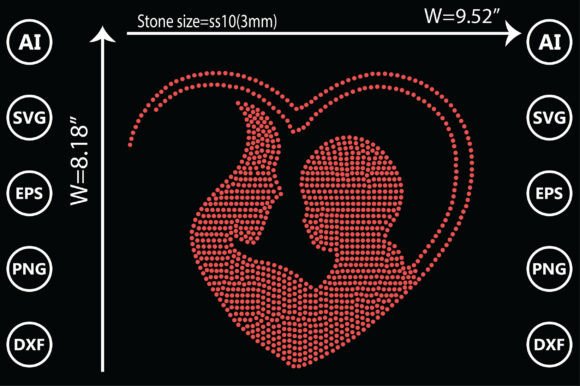 Mom Rhinestone Templates Design for Embroidery