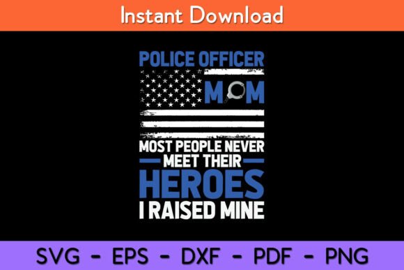 Police Officer Mom: A Heroic Embroidery Design