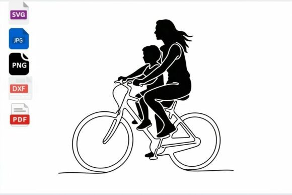 Review: Mom and Child Bike Ride SVG for Embroidery