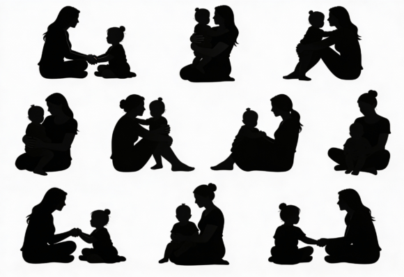 Review: Mom and Child Silhouette Clipart