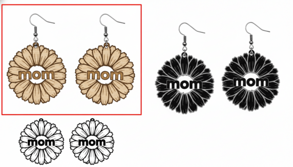 Review: Mom Floral Laser Cut Earring Design