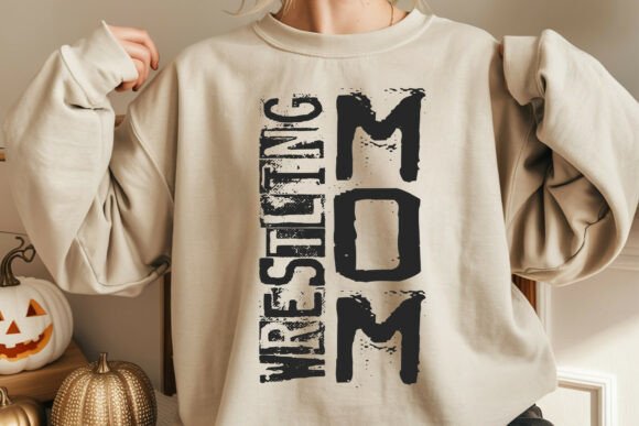 Wrestling Mom Typography Design: A Bold Statement
